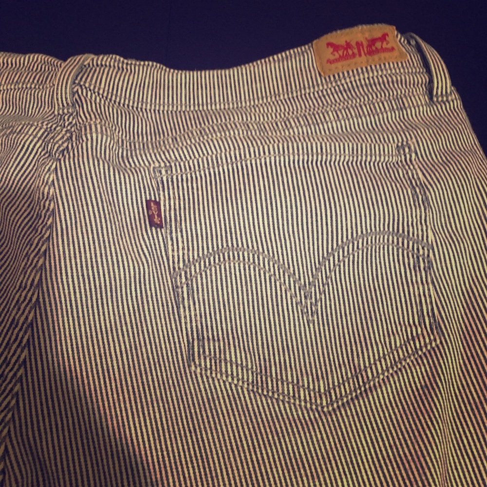 Levi denim railroad pattern
